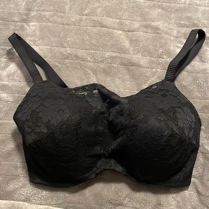 Soma black lace cami bra with adjustable and removable straps SZ 38DD